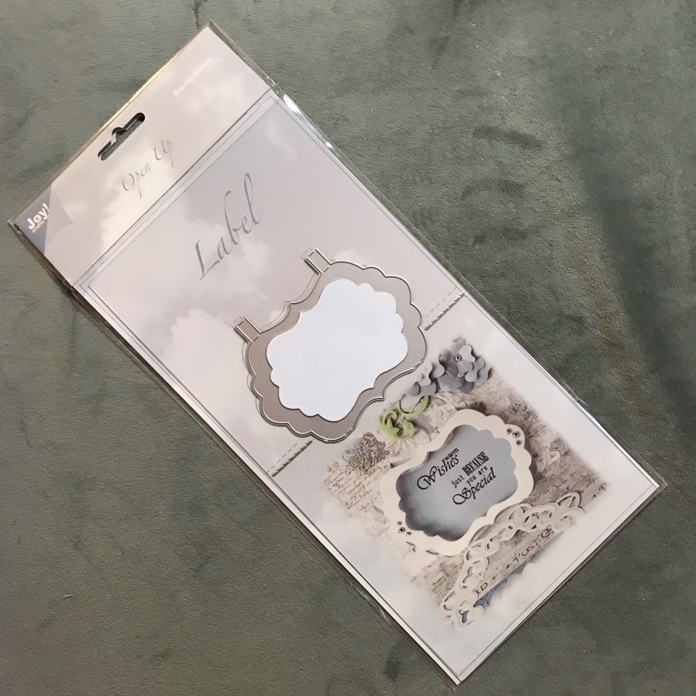 Joy! Crafts Open Up Stencil - Pop up Label